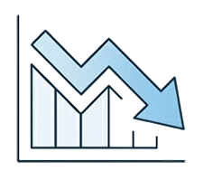 Fewer gaps icon